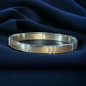 Loft rhinestone detail hinged bangle bracelet